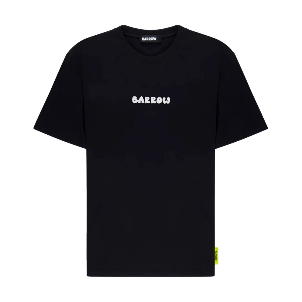 Barrow Katoenen T-shirt met Teddy Bear Print Black Unisex