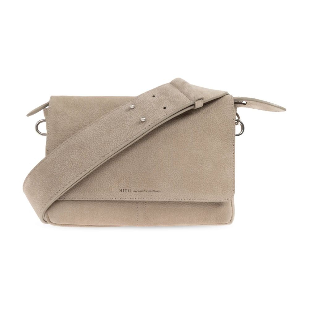 Ami Paris Unisex Beige Borse, Taglia Unica, New,