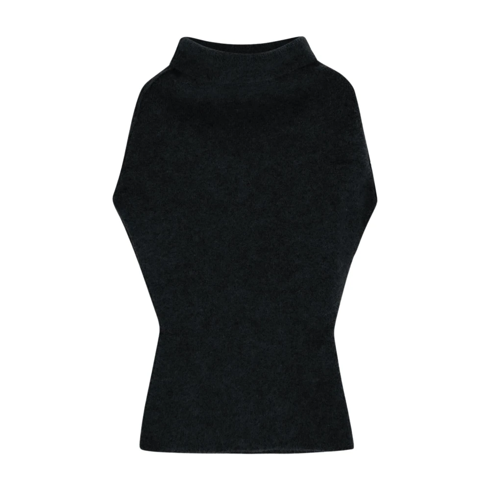 Rick Owens Woltop met kraterontwerp Black Dames