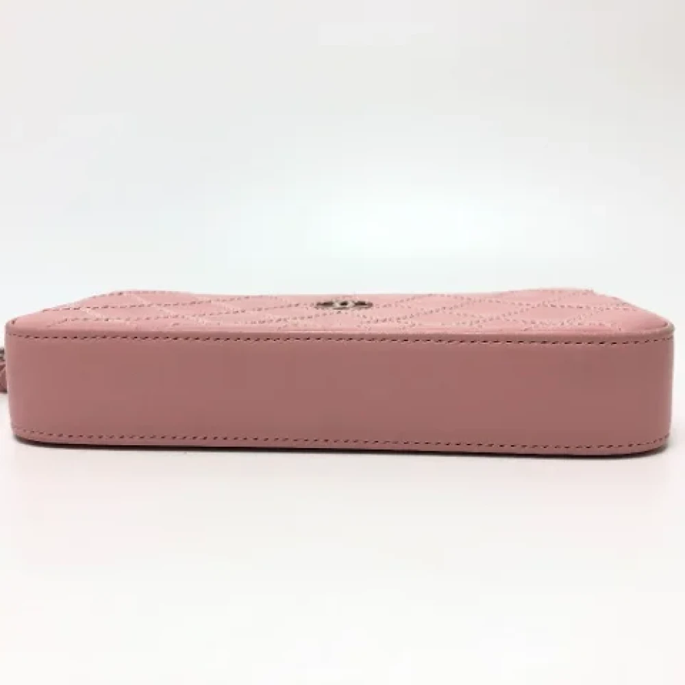 Chanel Vintage Pre-owned Leather chanel-bags Pink Dames