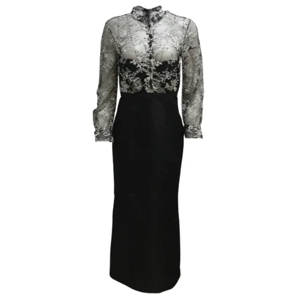 Carolina Herrera Pre-owned Polyester dresses Black Dames