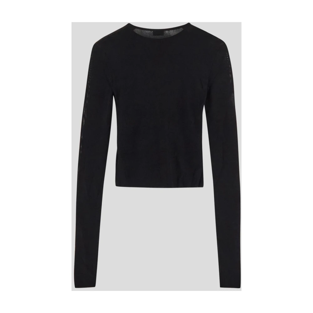 Saint Laurent Stijlvolle Viscose Top Black Dames