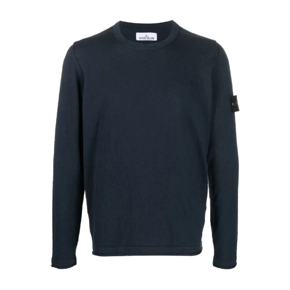Stone Island Men's Blue Round-Neck Knitwear, Xl, Stylish Knitwear For