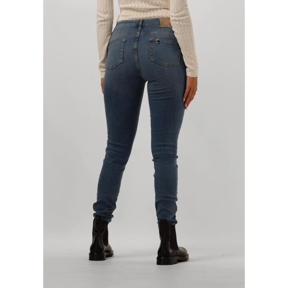 Liu Jo Blauwe Skinny Jeans Hoge Taille Blue Dames