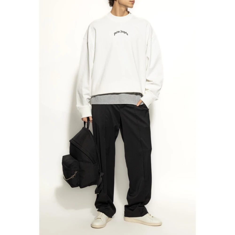 Palm Angels Sweatshirt met logo White Heren