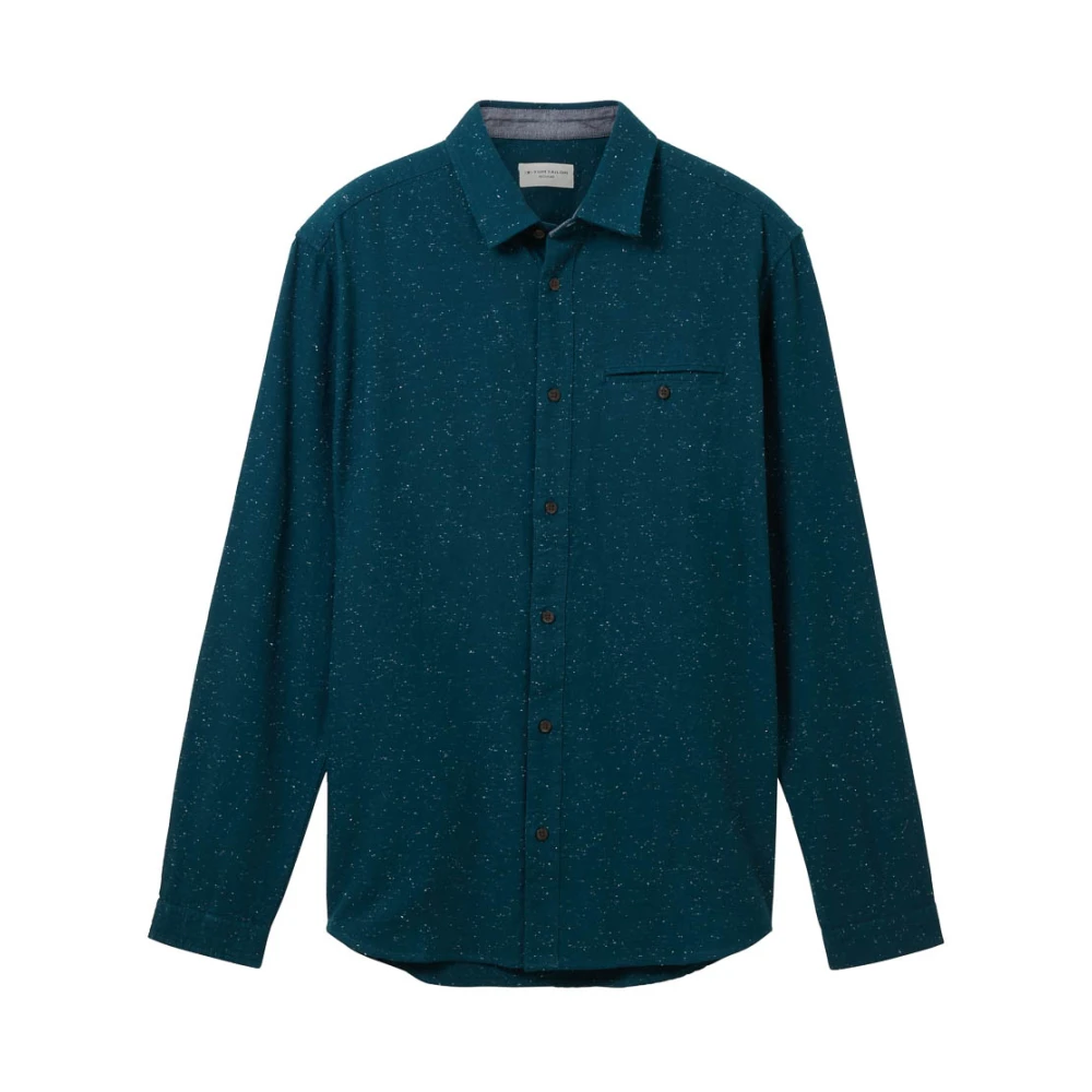 Tom Tailor Casual Shirts Green Heren
