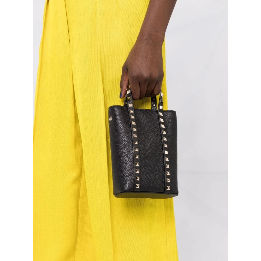 Valentino Garavani Zwarte Studs Tote Tas Black Dames