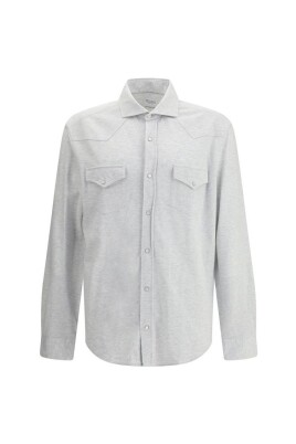 chemise-tricot-grise-avec-fermeture-a-bouton-pression