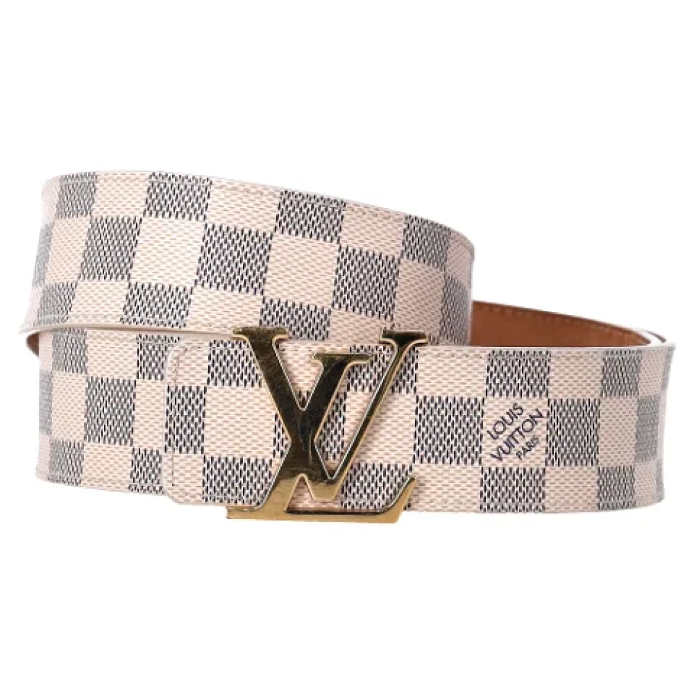Louis Vuitton Vintage Pre-owned Leather belts Beige Dames