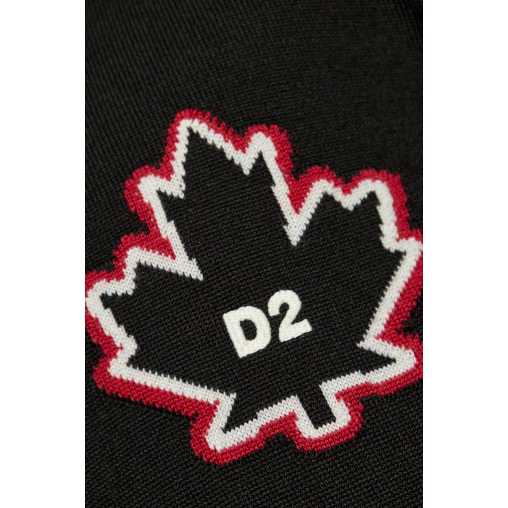 Dsquared2 Wollen trui met logo Black Heren