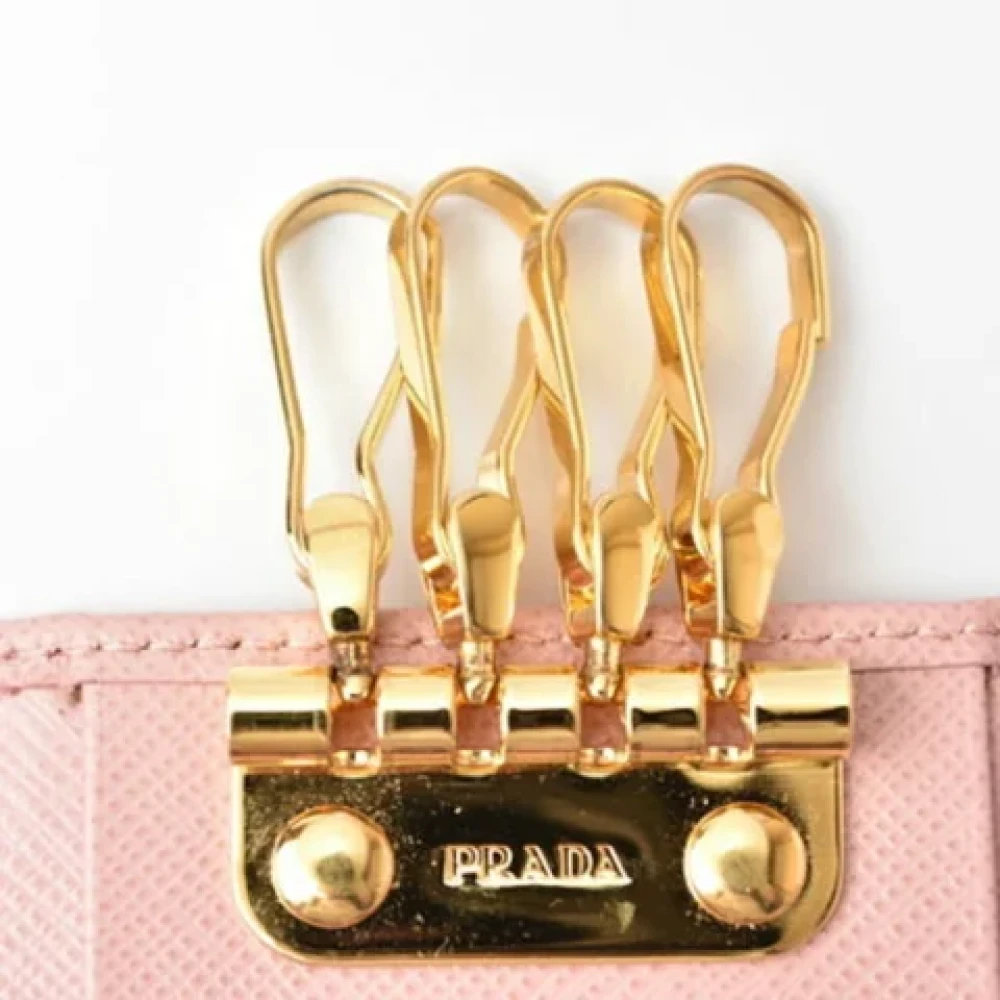 Prada Vintage Pre-owned Leather key-holders Pink Dames