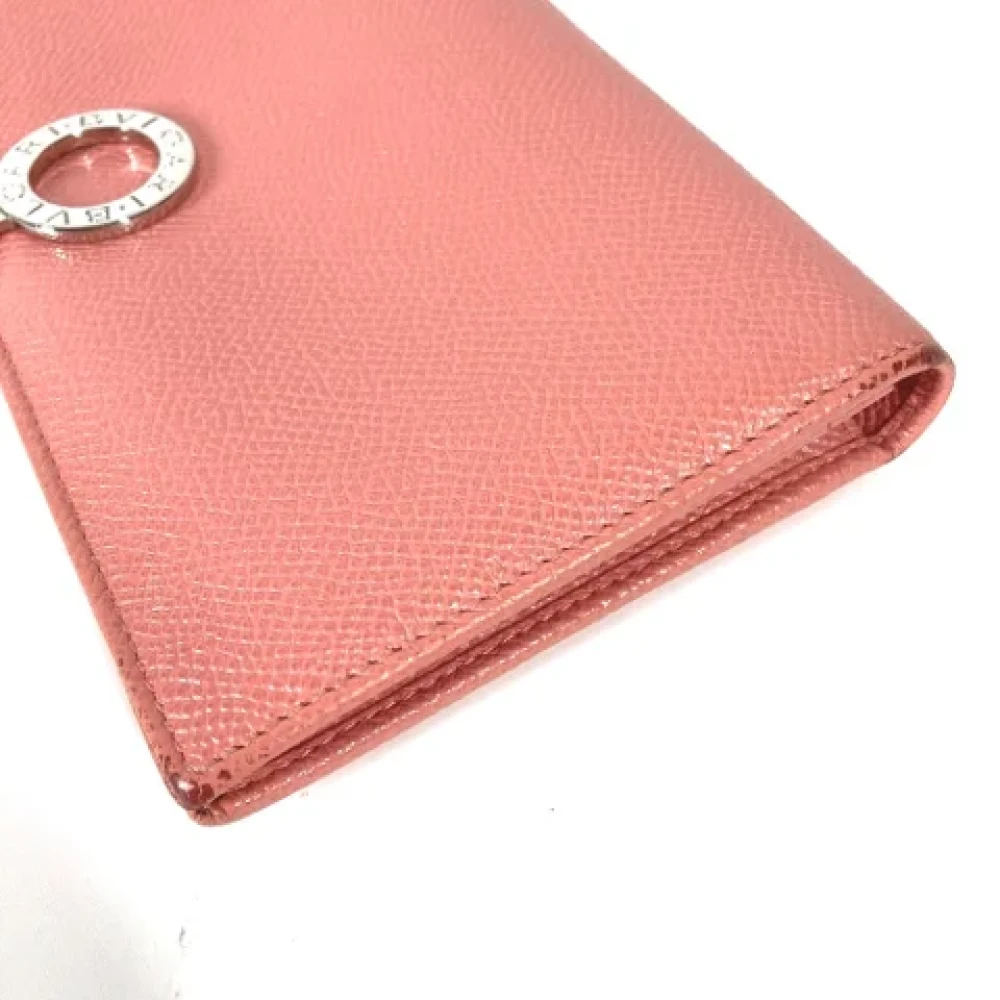 Bvlgari Vintage Pre-owned Leather wallets Pink Dames
