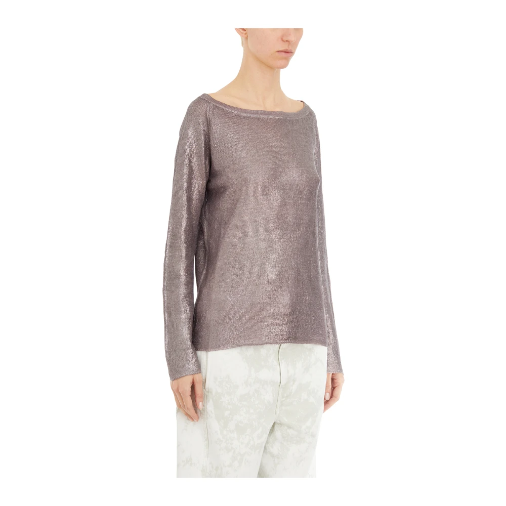 Avant Toi Gelamineerd Linnen Shirt Purple Dames