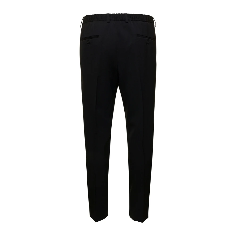 Dolce & Gabbana Zwarte Broek met Elastische Taille Black Heren