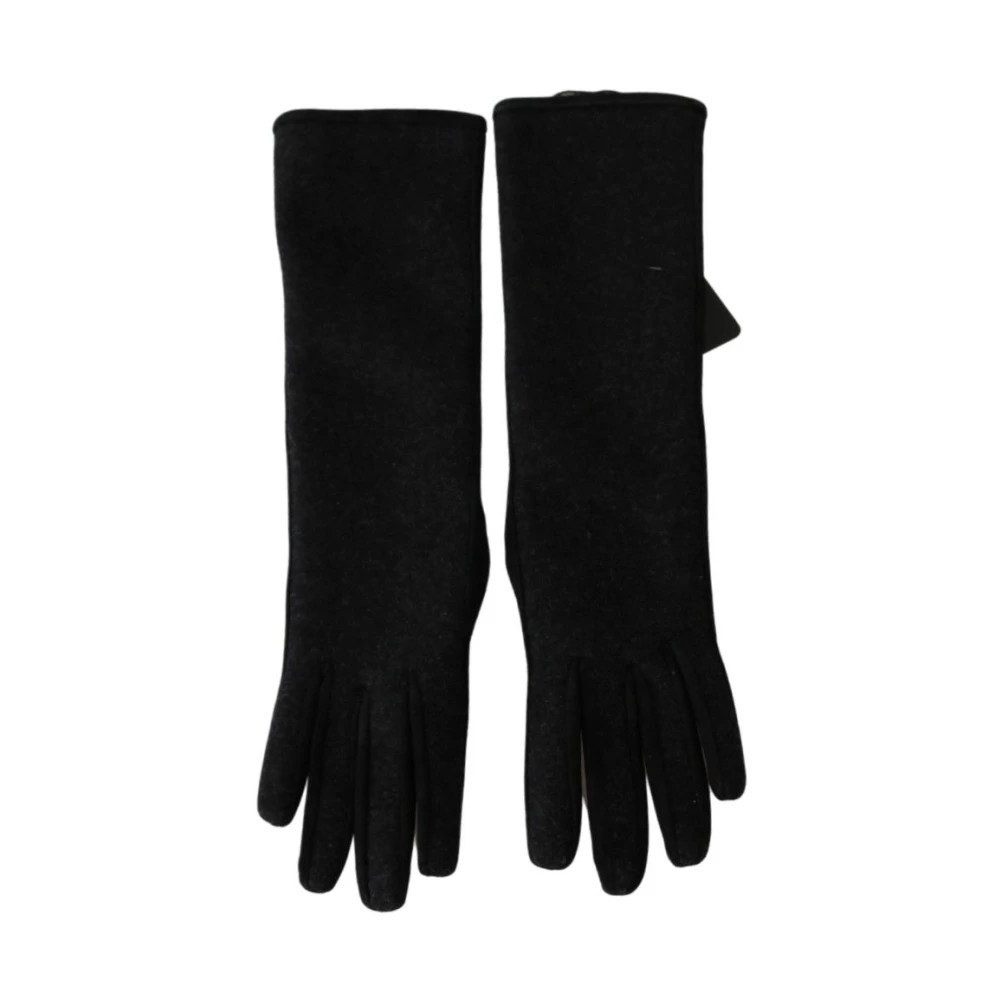 Dolce & Gabbana , Gloves, Female, Black, One Size, Mid Arm Length Mittens
