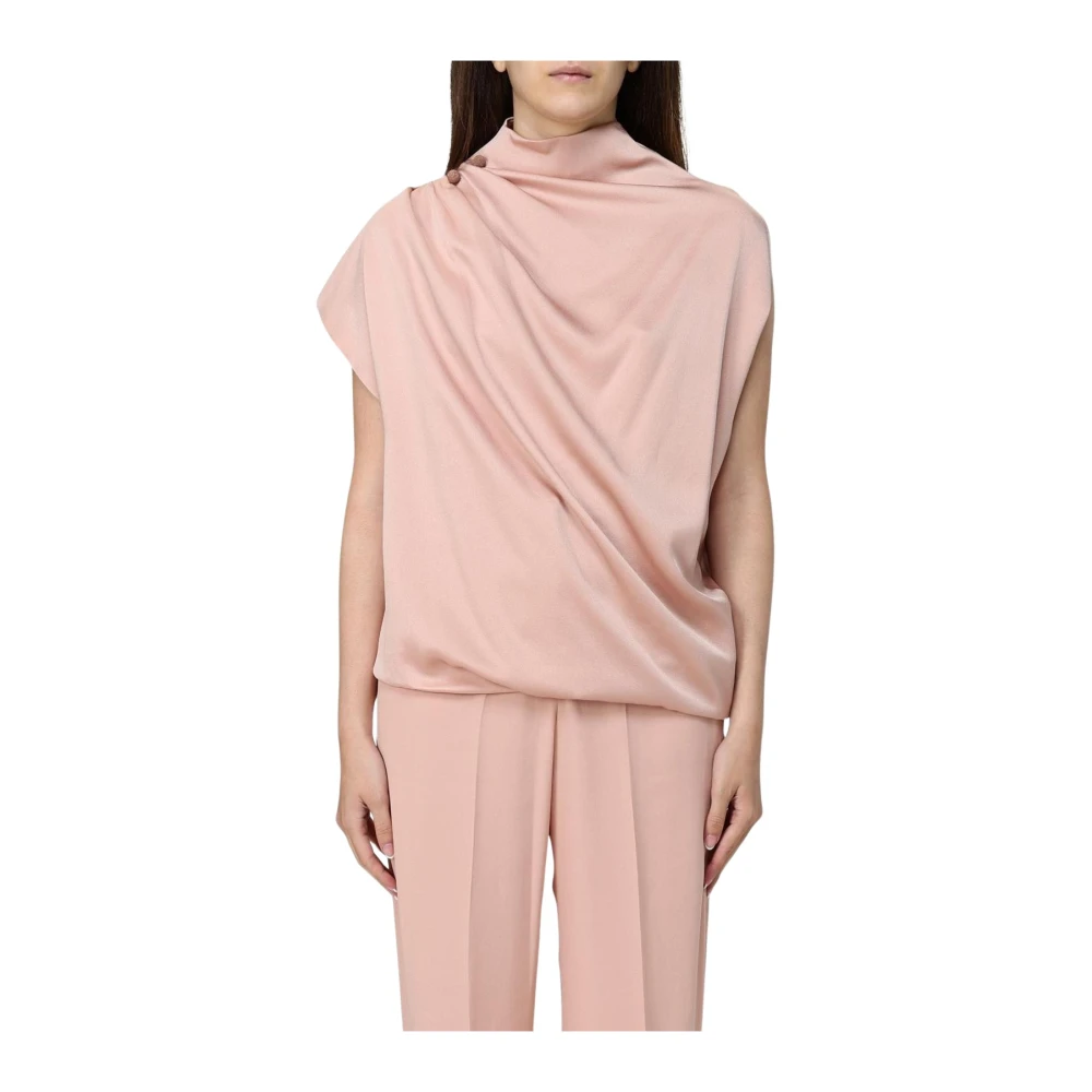 Fabiana Filippi Women's Pink Elegant Draped Top