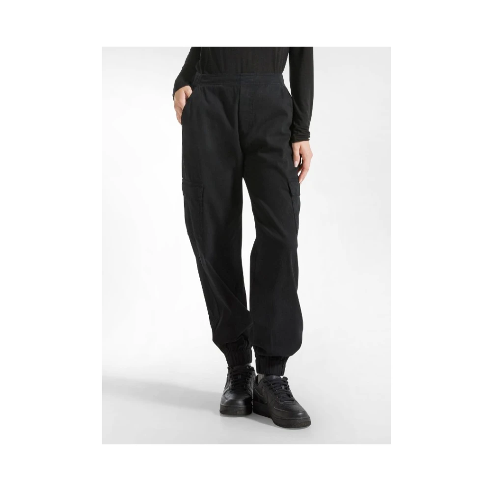 Deha Zwarte Stretch Katoenen Broek Black Dames