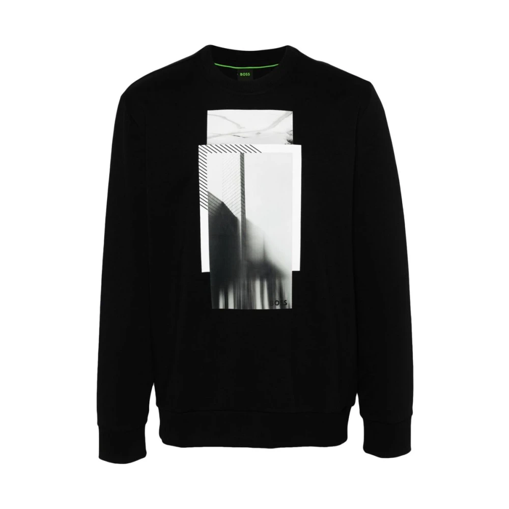 Hugo Boss Grafische Print Sweatshirt Black Heren