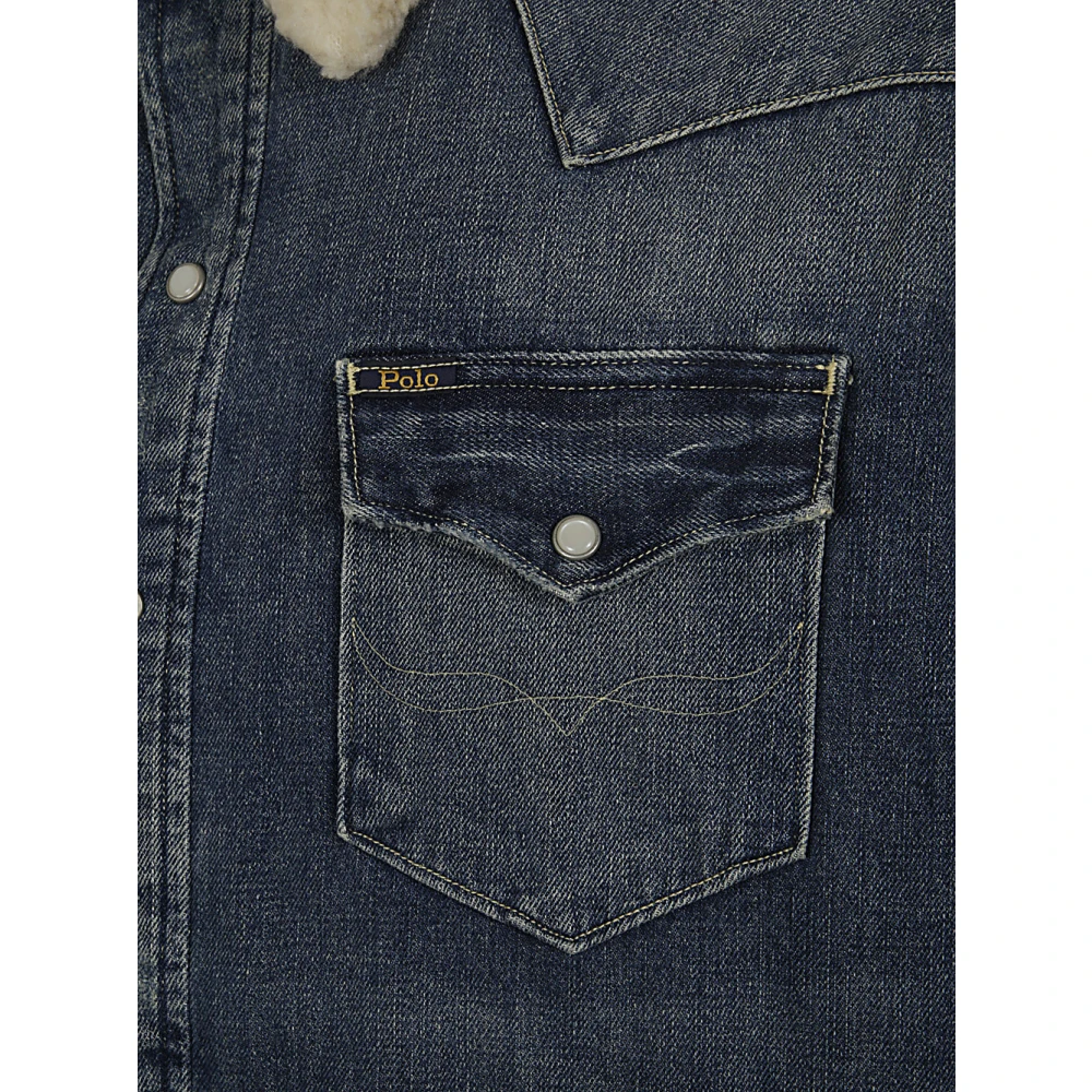 Polo Ralph Lauren Westerse lange mouwen sportshirt Blue Heren
