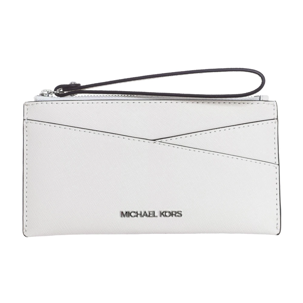Michael Kors Portemonnee met rits en voorvak White Dames