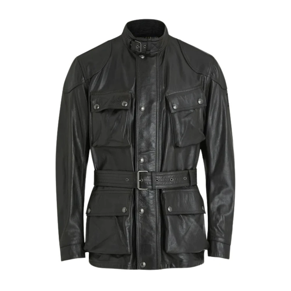 Belstaff Premium Leren Trialmaster Panther Jas Black Heren