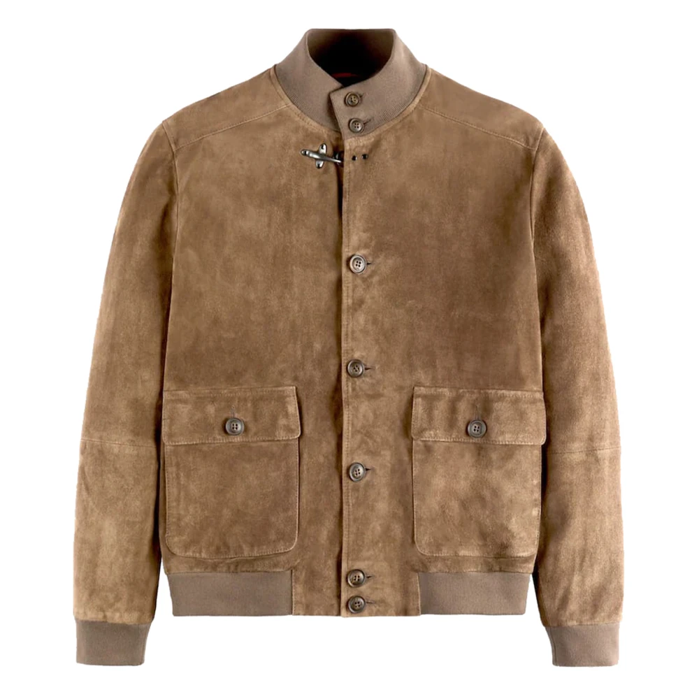 Jackets > Leather Jackets - - Fay - Modalova