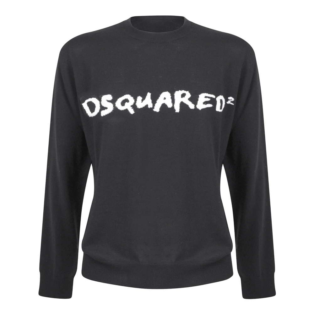 Dsquared2 Crewneck Pullover Sweater Black Heren