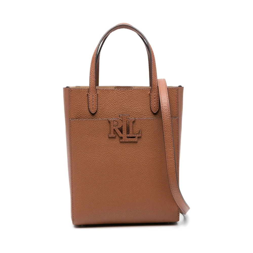 Ralph Lauren Women's Brown Shopping Bags, One Size, Camryn Small Shopper Tote