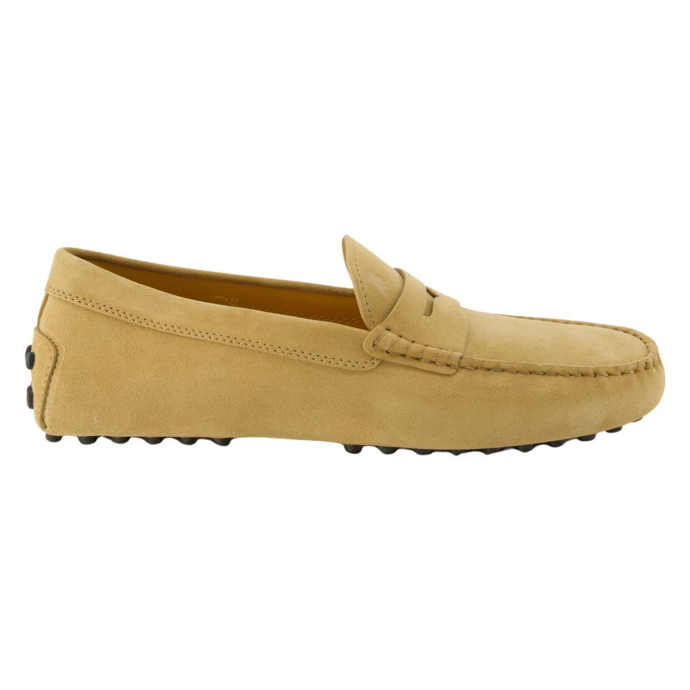 Tod's Mannelijk Beige,Gray Beige Suède Gommino Mocassins Lente-Zomer 2025,Blauw Grijs Suède Loafer Lente-Zomer 2025