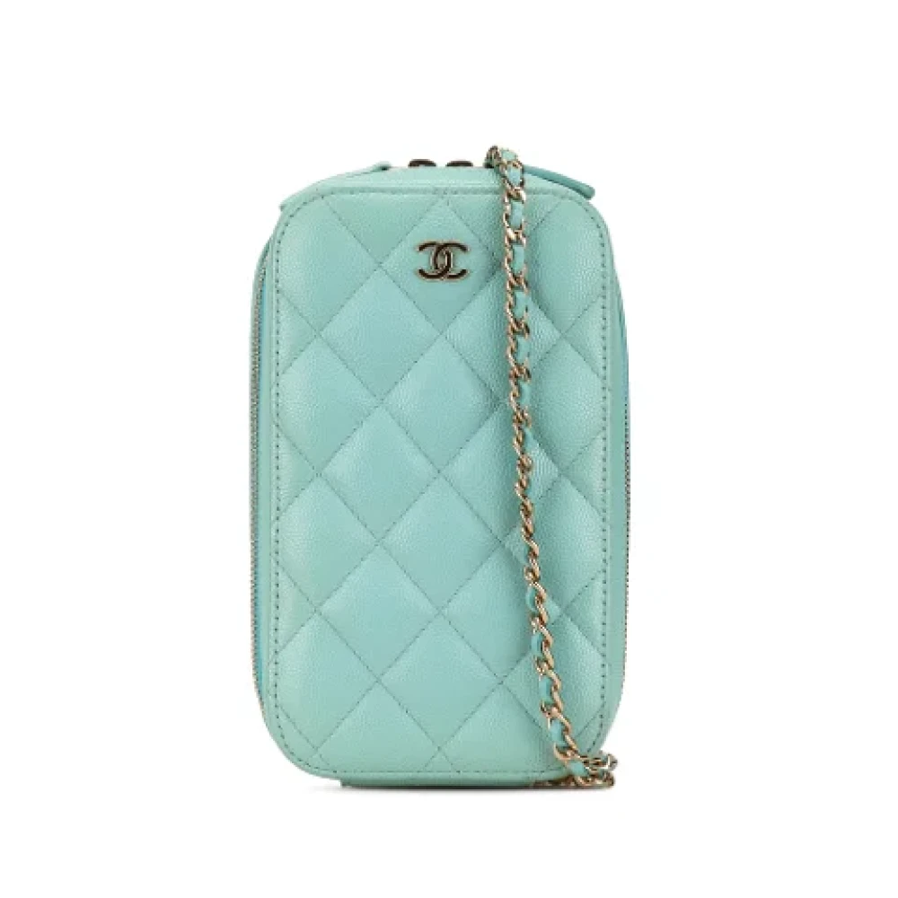 Chanel Vintage Pre-owned Leather shoulder-bags Blue Dames