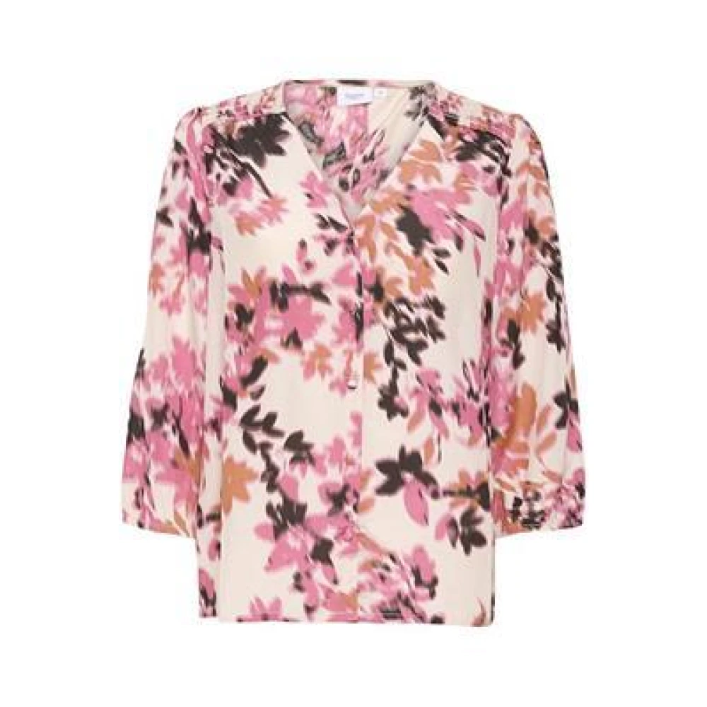 Saint Tropez Grijze Chateau Blooms Shirt Blouse Multicolor Dames