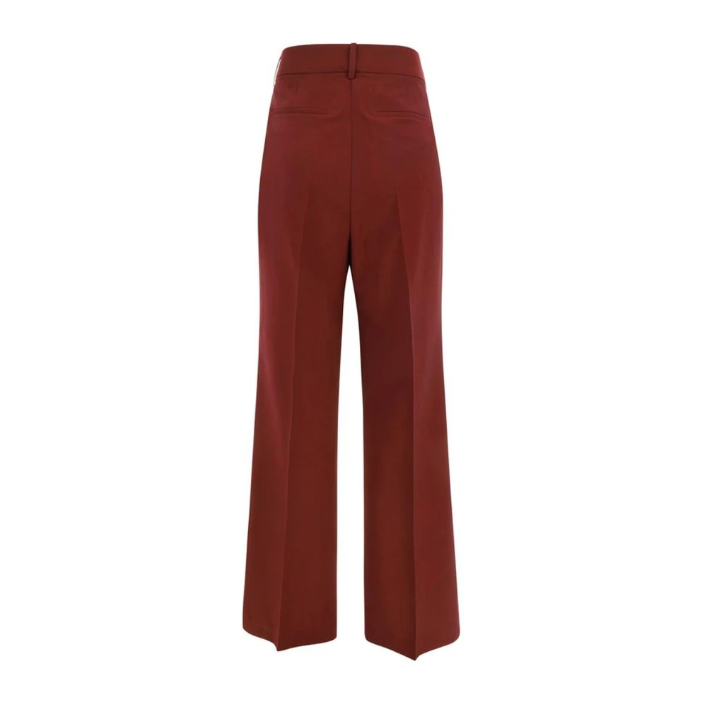 Róhe Wijde broek met rits en zakken Red Dames