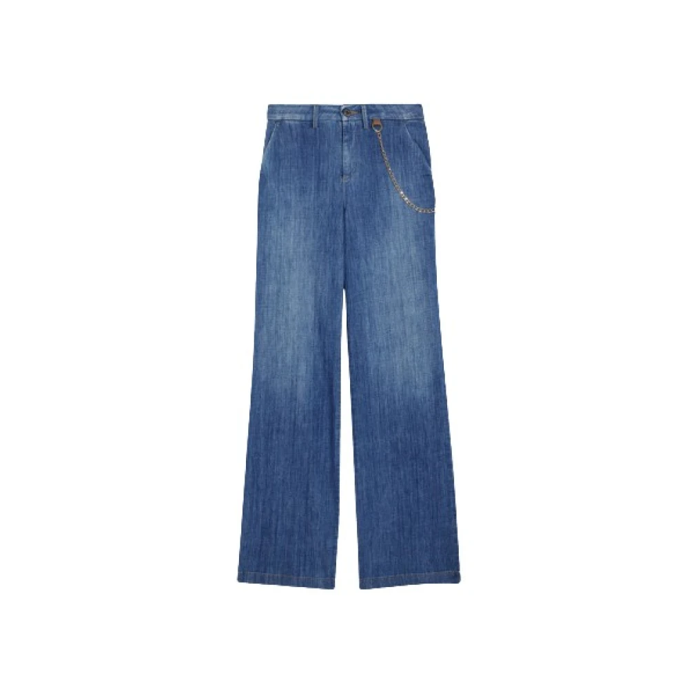 Liu Jo Hoge taille New Flare Denim Jeans Blue Dames
