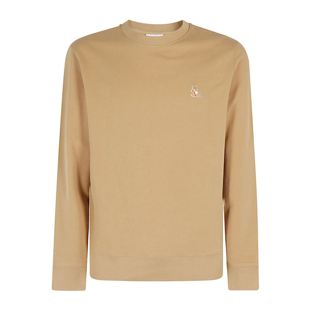 Maison Kitsuné Sweatshirt met Chillax Patch Brown Heren