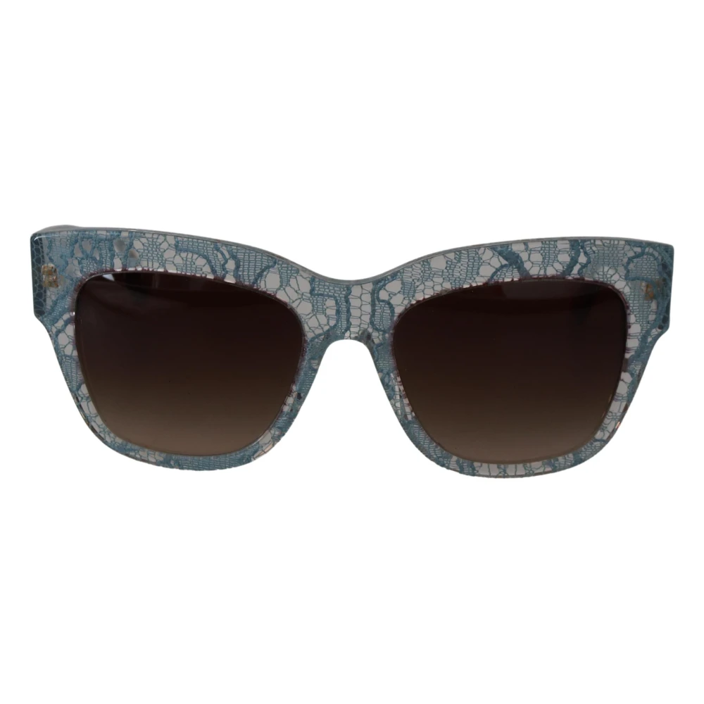 Dolce & Gabbana Blue Lace Acetate Crystal Butterfly Dg4231 Sunglasses Blå Dam