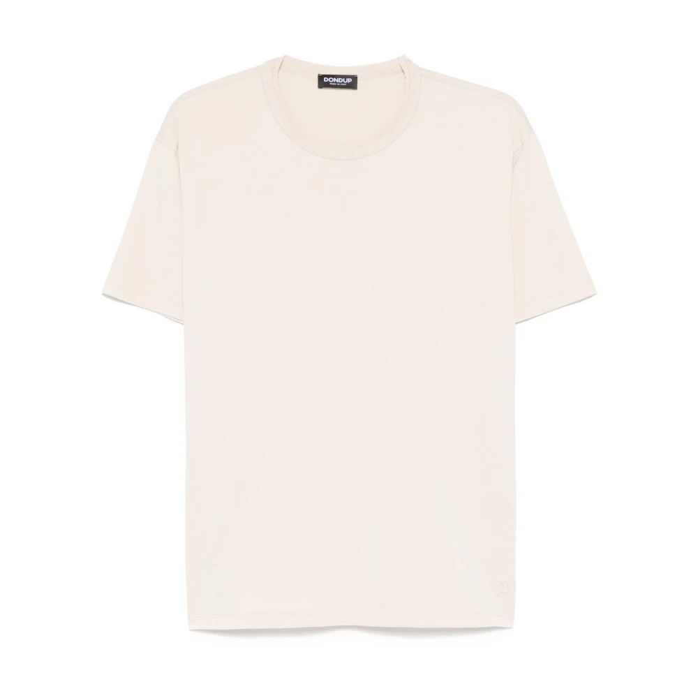 Dondup Men's Beige Crew Neck Short Sleeves Shirt - T-Shirts - L - Tops