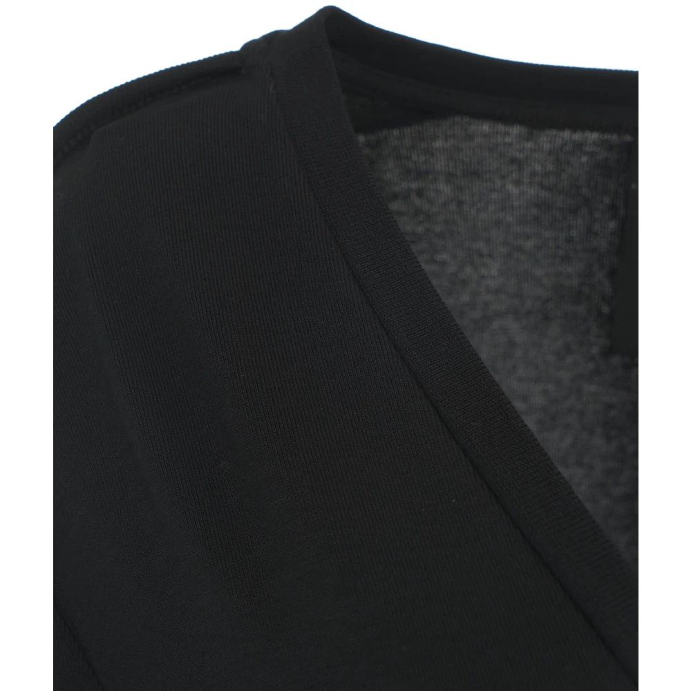 Thom Krom Zwarte Maxi Jurk V-Hals Elegante Stijl Black Dames