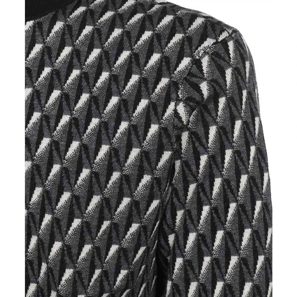 Emporio Armani Wollen Trui met Monogramprint Multicolor Heren