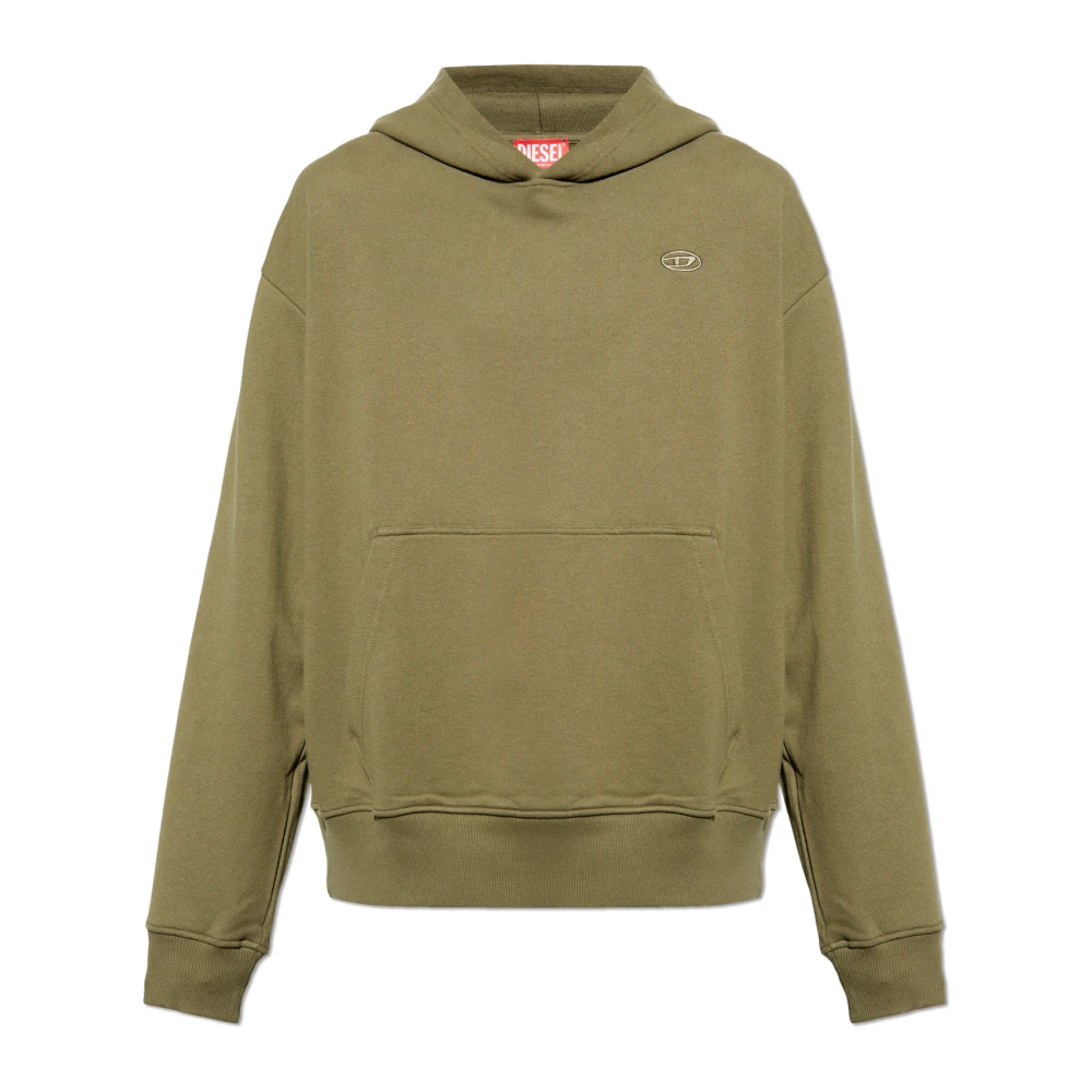 Diesel Sweatshirt S-Macs-Hood-Megoval-D Green Heren