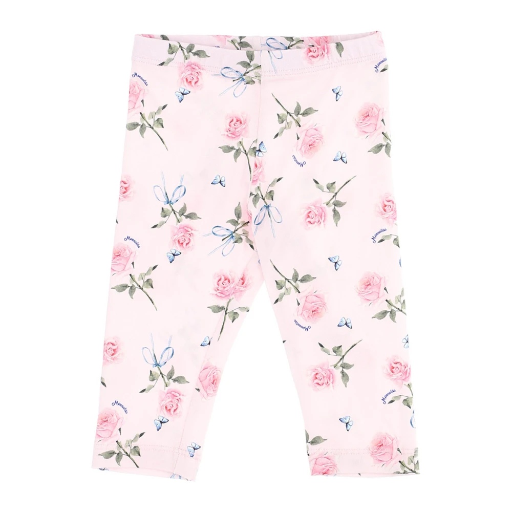 Monnalisa Boys Pink Leggings, 3 Y, Cotton Jersey Leggings
