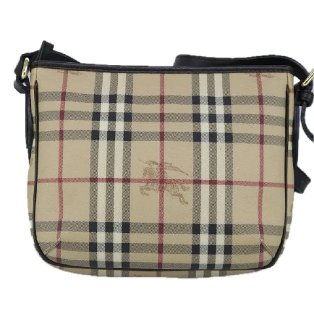 Burberry Vintage Pre-owned Leather shoulder-bags Beige Dames