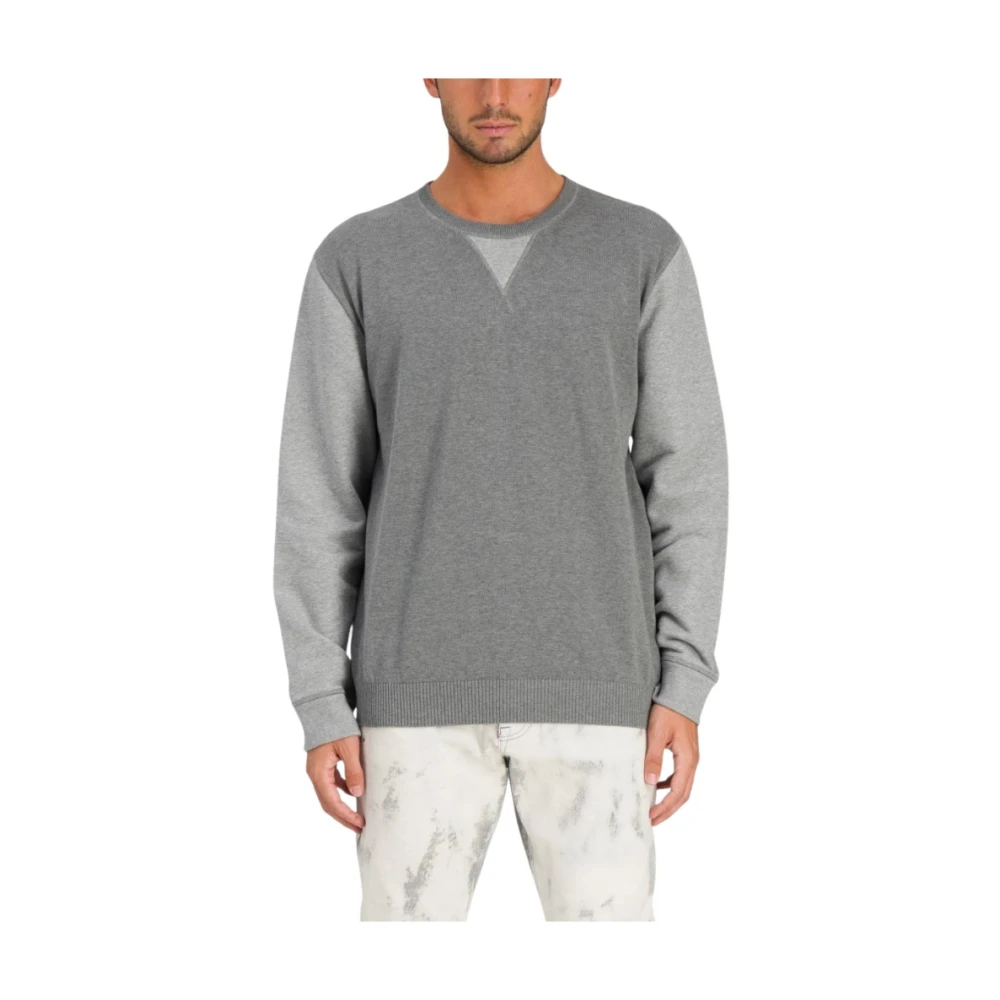 Iceberg Men's Gray Round-Neck Knitwear, M, Cotton T-Shirt