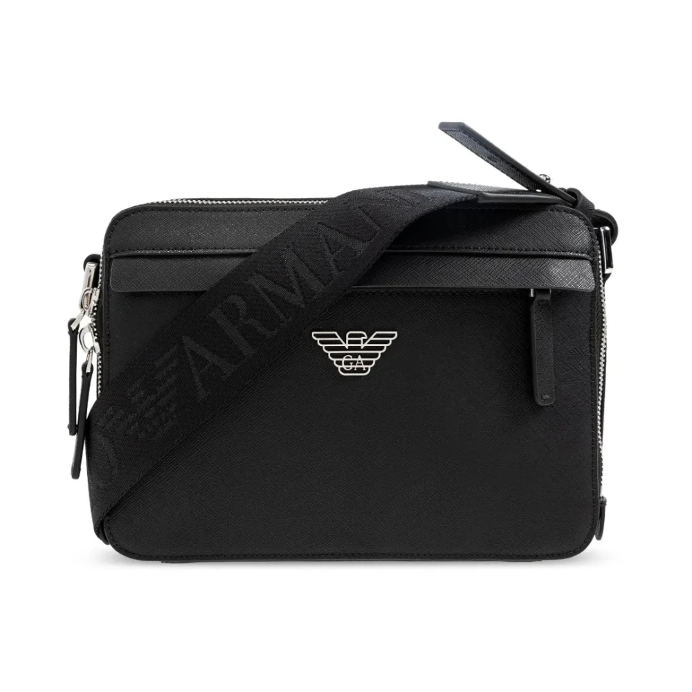 Emporio Armani Zwarte Crossbodytas voor Mannen Black Heren