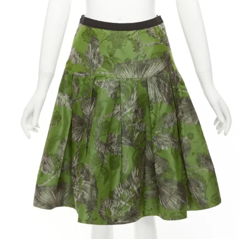 Oscar De La Renta Pre-owned Pre-owned Silke nederdelar Green, Dam