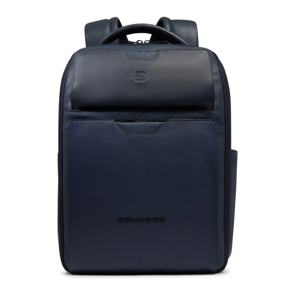 Piquadro Herren Blau Travel Laptop Rucksack 15,6"