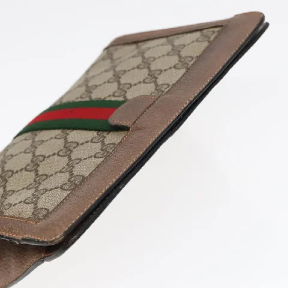 Gucci Vintage Pre-owned Leather clutches Beige Dames