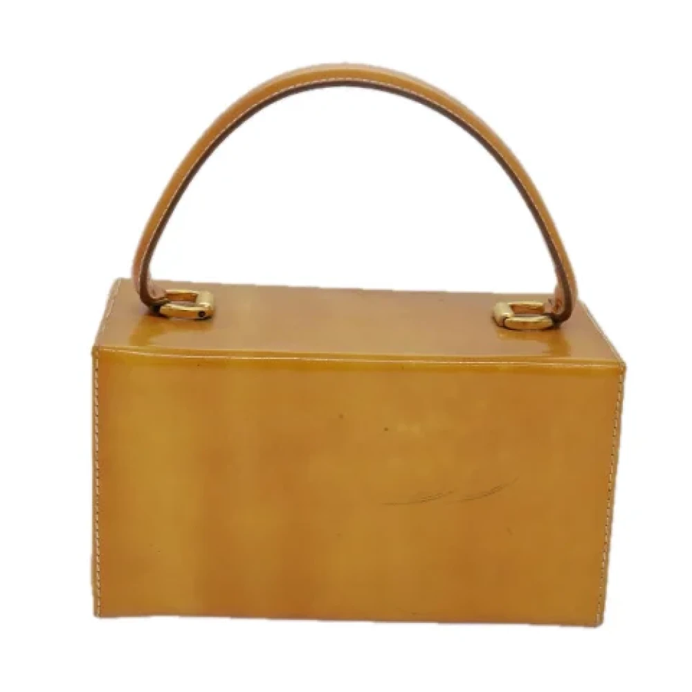 Salvatore Ferragamo Pre-owned Leather handbags Yellow Dames