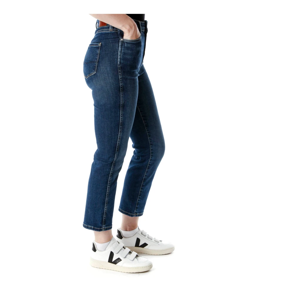 Pepe Jeans High Waist Slim Fit Crop Jeans Blue Dames