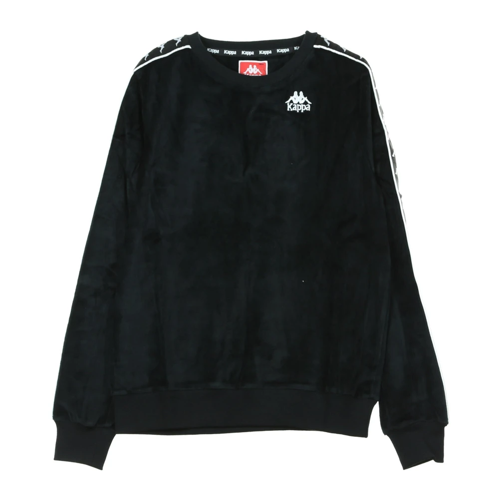 Kappa Klassieke Heren Crewneck Sweatshirt Zwart Wit Black Heren