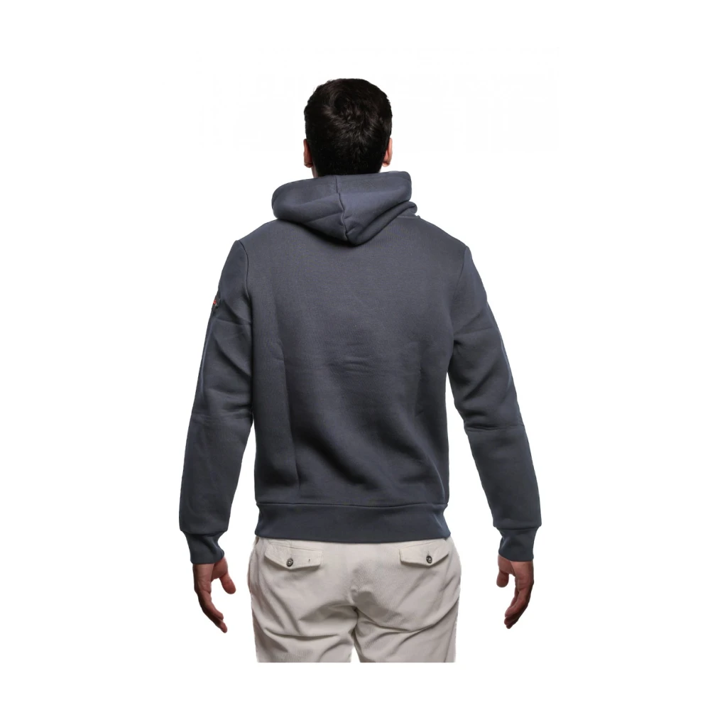 Peuterey Blauwe Katoen Polyester Hoodie Raku GR 02 Blue Heren